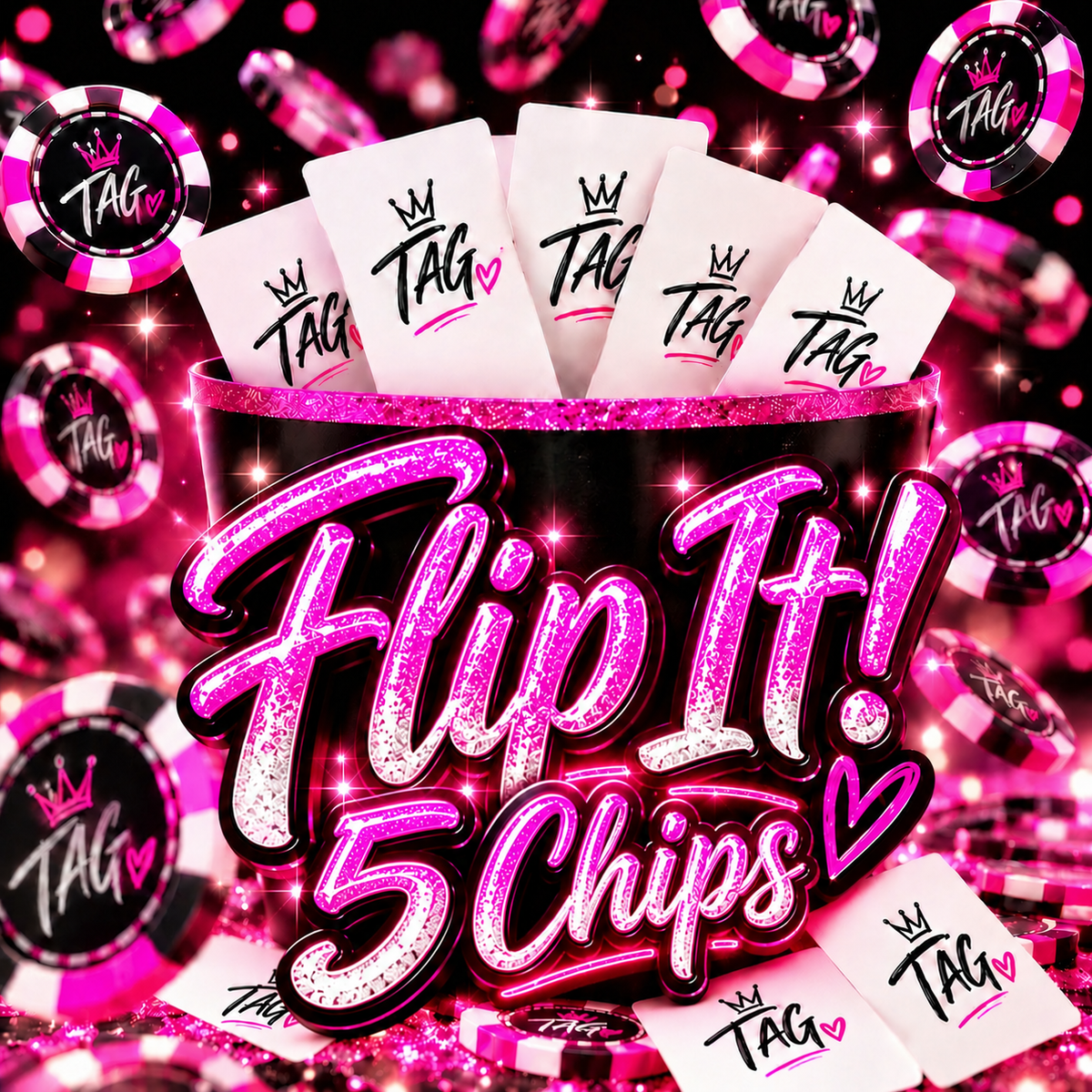 FLIP IT! ( 5 CHIPS) Monday @ 7:30 pm EST 📦 FREE SHIPPING INCLUDED
